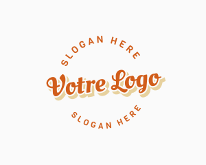 Retro Script Business Logo