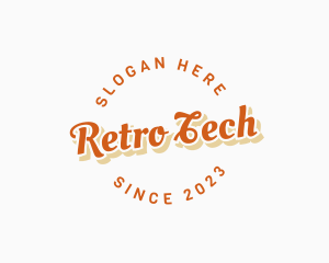 Retro Script Business logo design