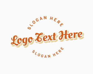 Retro Script Business Logo