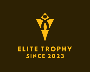 Trophy - Human Trophy Statue logo design