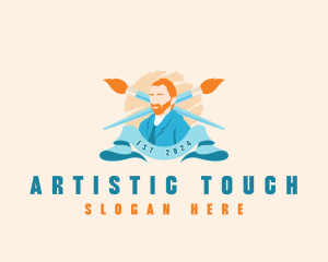 Paintbrush Art Gallery logo design