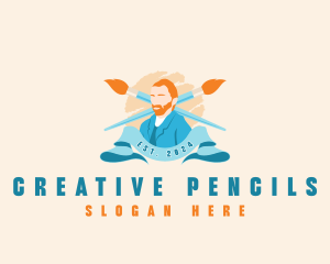 Paintbrush Art Gallery logo design