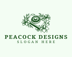 Floral Photography Camera Logo