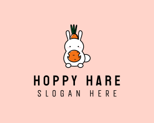 Bunny Carrot Hat logo design