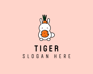 Pet - Bunny Carrot Hat logo design