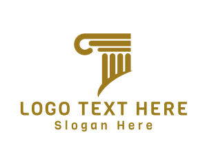 Column - Elegant Column Pillar logo design