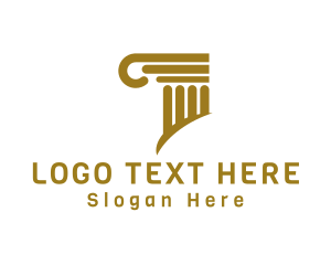 Casino - Elegant Column Pillar logo design