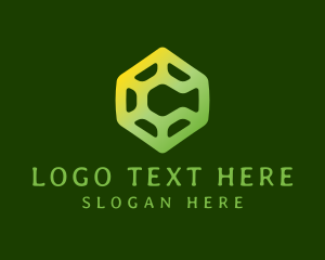 Hive - Modern Hexagon Gradient Letter C logo design