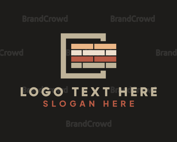 Brick Flooring Pavement Logo