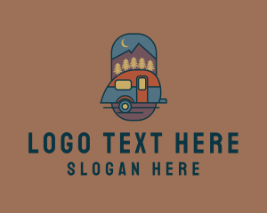 Camper Van - RV Outdoor Camper logo design