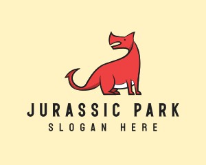 Jurassic - Dragon Dinosaur Cartoon logo design