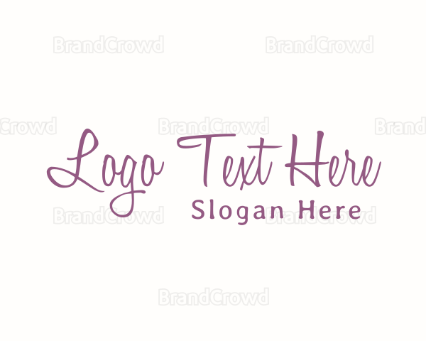 Feminine Signature Wordmark Logo