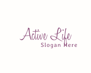 Feminine Signature Wordmark Logo