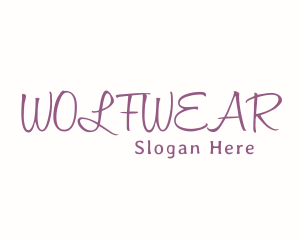 Feminine Signature Wordmark Logo