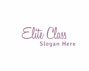 First Class - Feminine Signature Wordmark logo design