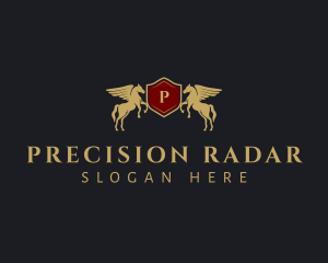 Pegasus Shield Crest logo design