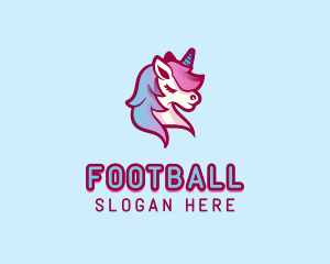 Mythical Unicorn Horse Logo