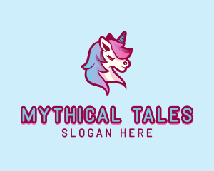 Mythical Unicorn Horse logo design