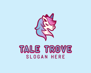 Mythical Unicorn Horse logo design