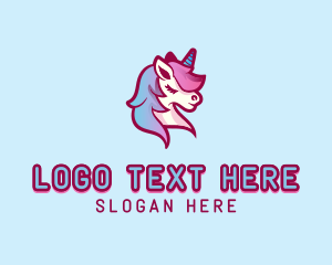 Mythical Creature - Mythical Unicorn Horse logo design