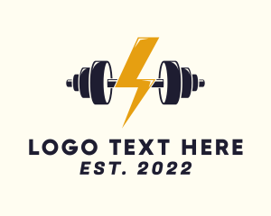 Energy - Thunder Energy Barbell logo design