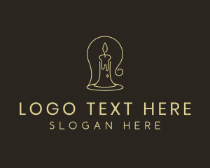 Light - Candle Wax Lamp logo design