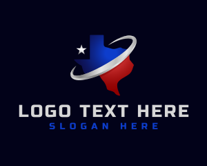 State - Texas Map Star logo design