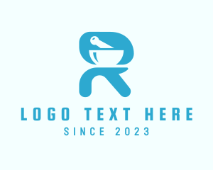 Drug - Blue Pharmacy Letter R logo design