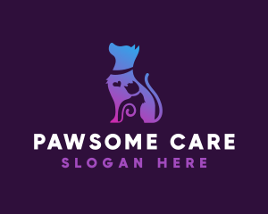 Dog Cat Vet logo design