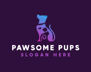 Dog Cat Vet logo design