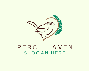 Perch - Robin Bird Aviary logo design