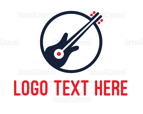 Bass Guitar Band Logo