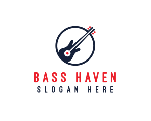 Bass - Guitar Music Studio logo design
