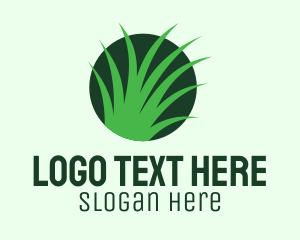 Environment - Eco Lawn Grass logo design