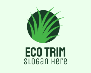 Eco Lawn Grass logo design