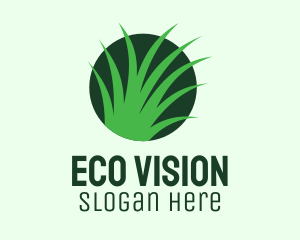 Eco Lawn Grass logo design