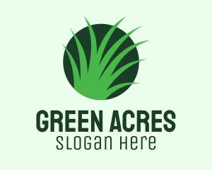 Eco Lawn Grass logo design