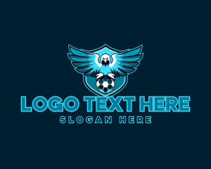 Blue Eagle Hawk Soccer logo design