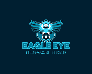 Blue Eagle Hawk Soccer logo design