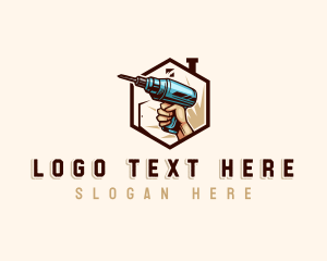 Remodeling - Handyman Drill Renovation logo design