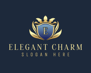 Elegant Crown Crest logo design