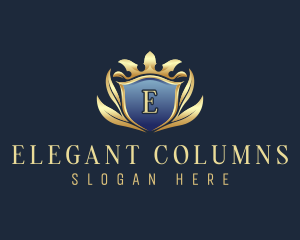 Elegant Crown Crest logo design