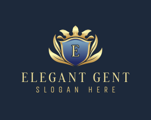 Elegant Crown Crest logo design