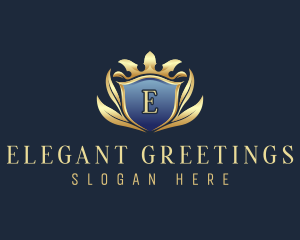 Elegant Crown Crest logo design