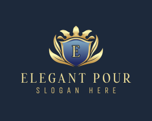 Elegant Crown Crest logo design