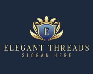 Elegant Crown Crest logo design