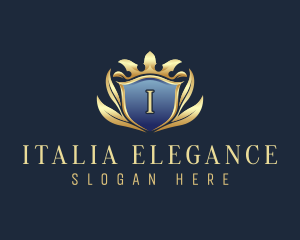 Elegant Crown Crest logo design