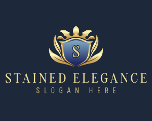 Elegant Crown Crest logo design