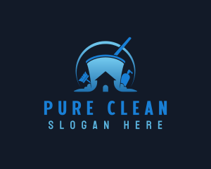 Home Cleaning Tools logo design