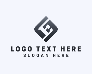 Letter E - Geometry Marketing Letter E logo design